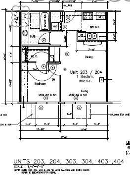 1 bed, 1 bath, 562 sqft, $1,595, Unit 303