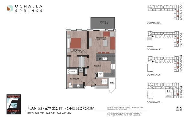 1 bed, 1 bath, 679 sqft, $1,635, Unit 244