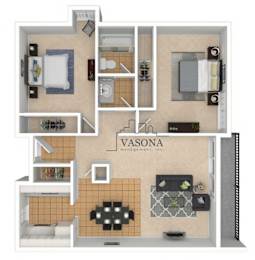 2 beds, 1 bath, 965 sqft, $2,695