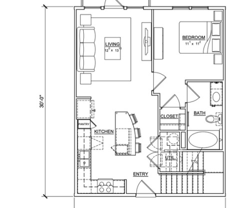 1 bed, 1 bath, 720 sqft, $1,499