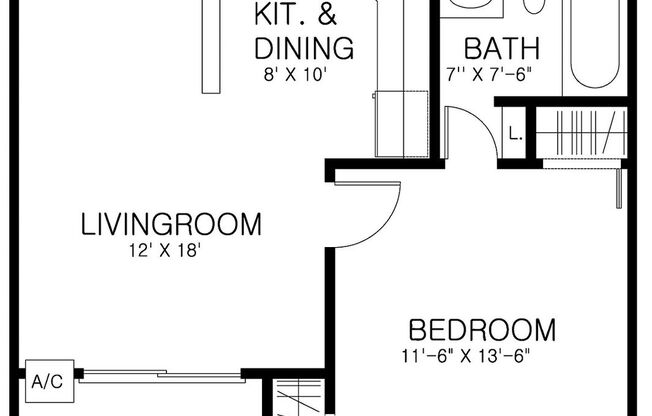 1 bed, 1 bath, 575 sqft, $1,080