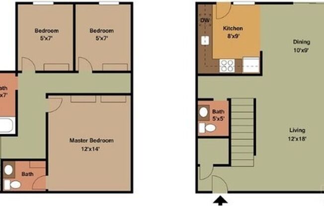 3 beds, 2.5 baths, $1,750, Unit 1829