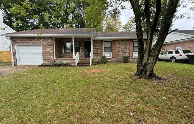 Beautiful Brick Ranch Style Home Features 3 Spacious Bedrooms and 2 Bathrooms