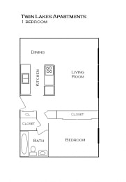 1 bed, 1 bath, 780 sqft, $1,069