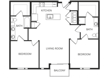 2 beds, 2 baths, 1,193 sqft, $1,850