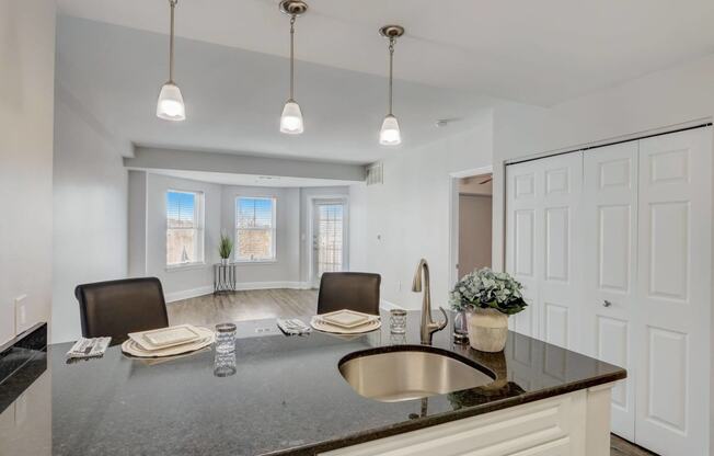 Open Floorplan Kitchen into Living Room