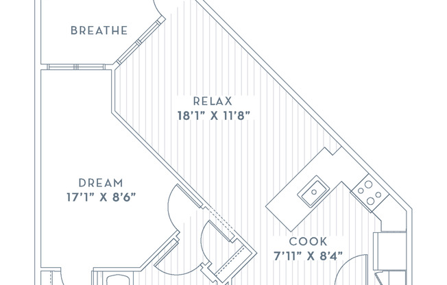 1 bed, 1 bath, 739 sqft, $1,723
