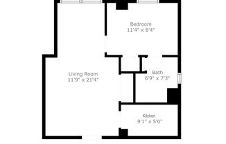 1 bed, 1 bath, 440 sqft, $875, Unit 308