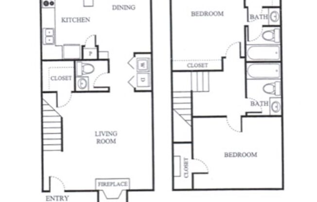 2 beds, 2.5 baths, $975, Unit # 901