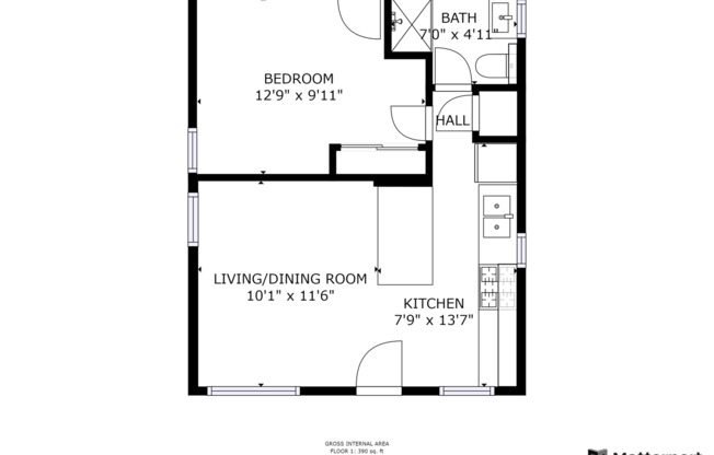 1 bed, 1 bath, $2,600, Unit 622