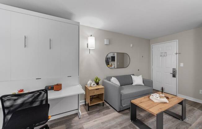 Studio Domain Apartments in Austin, Texas Model Living Room