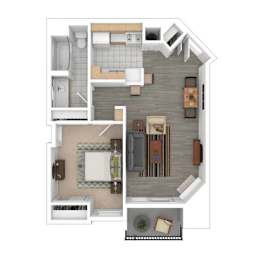 1 bed, 1 bath, 708 sqft, $2,916