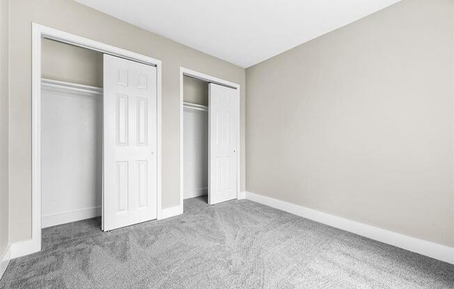 Bedroom with Large Closets