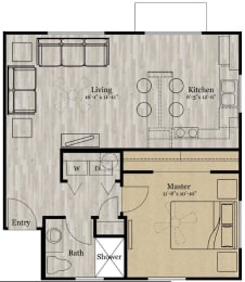 1 bed, 1 bath, 635 sqft, $1,720