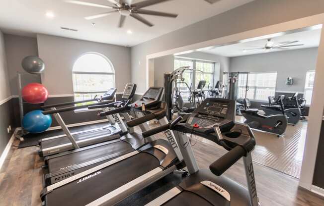 This is a photo of the 24-hour  fitness center at Fairfield Pointe in Fairfield, Ohio