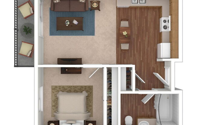 1 bed, 1 bath, 548 sqft, $1,067