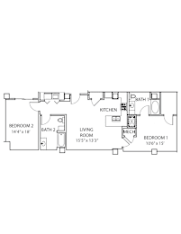 2 beds, 2 baths, 1,150 sqft, $2,120