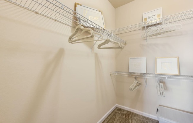 our spacious closets are stocked with clothes and accessories for our residents at our apartments