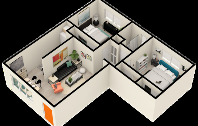 2 beds, 1 bath, 770 sqft, $1,644, Unit 506