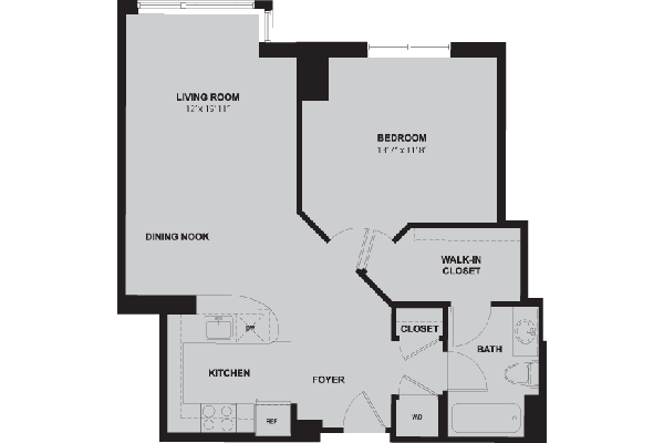 1 bed, 1 bath, 791 sqft, $2,580, Unit 511