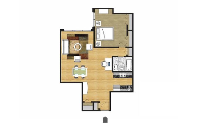 1 bed, 1 bath, 700 sqft, $1,229