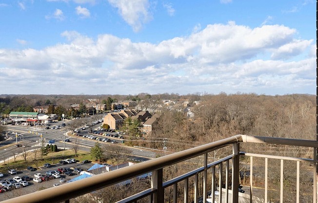 Gorgeous Fairfax, VA views from the balcony at Trillium Apartments, Virginia