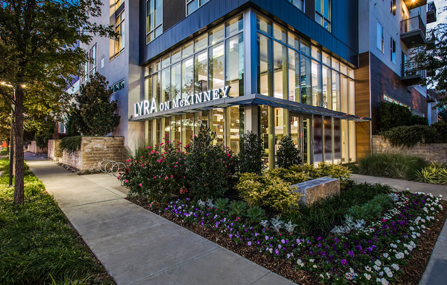 A building with the name Lyra on the front.
