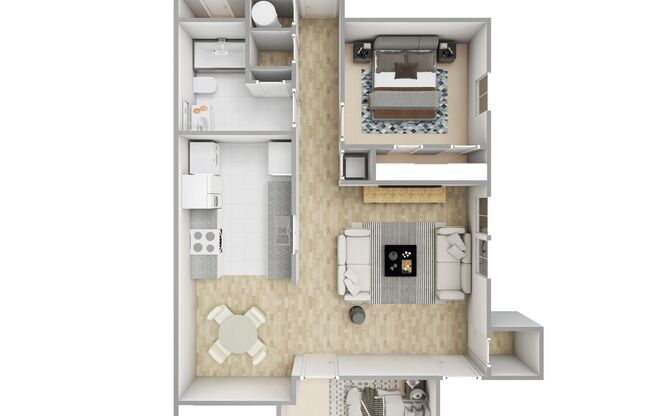 3 beds, 2 baths, 1,038 sqft, $925, Unit 27