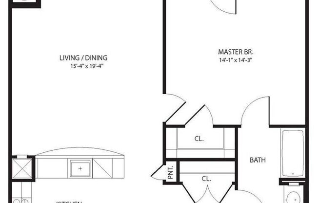 1 bed, 1 bath, 881 sqft, $2,795
