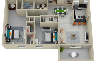 2 beds, 1.5 baths, 1,001 sqft, $1,150, Unit 2314D