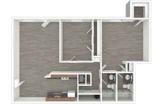 2 beds, 2 baths, 1,310 sqft, $1,530