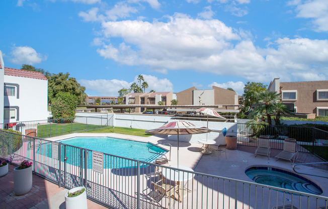 Pool and Spa Exterior at University Park Apartments in Tempe AZ