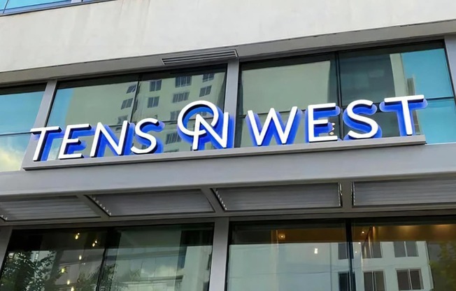 Tens on West Building Sign
