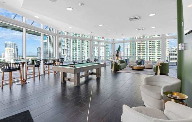 Roof- top Sky Lounge with Fort Lauderdale City and River Views
