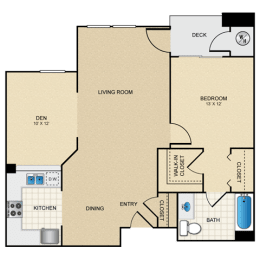 1 bed, 1 bath, 888 sqft, $3,112