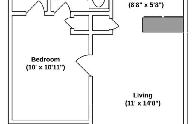 1 bed, 1 bath, 500 sqft, $680