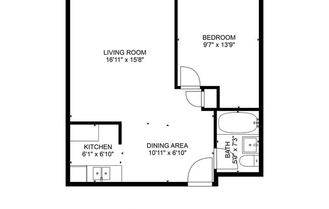 1 bed, 1 bath, $925, Unit 310