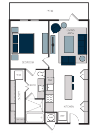 1 bed, 1 bath, 768 sqft, $2,087