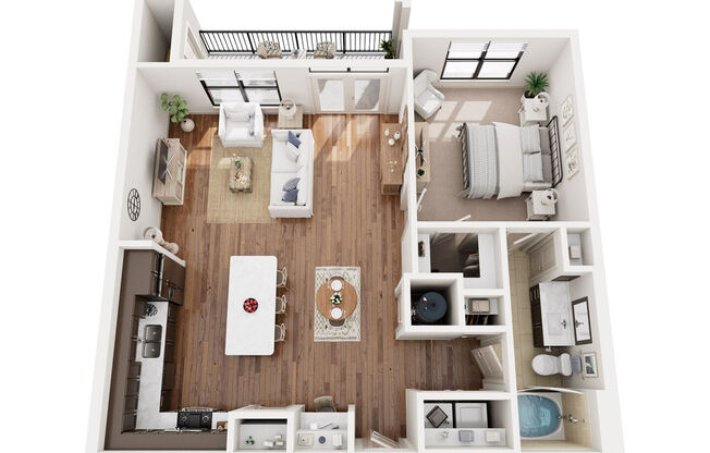 1 bed, 1 bath, 915 sqft, $1,523