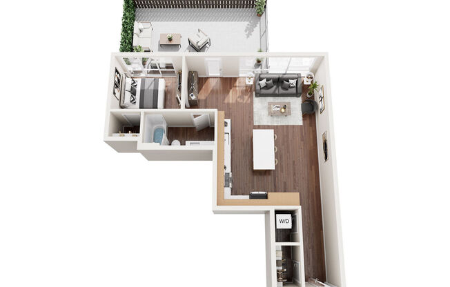 1 bed, 1 bath, 838 sqft, $2,628