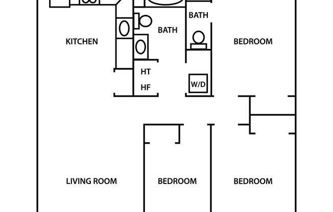 3 beds, 1.5 baths, 980 sqft, $1,379, Unit 102