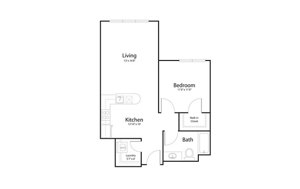 1 bed, 1 bath, 705 sqft, $1,544
