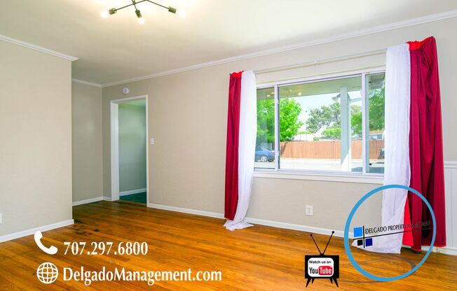 Beautiful three bedroom one bath available now!
