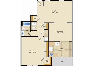 1 bed, 1 bath, 1,040 sqft, $2,577