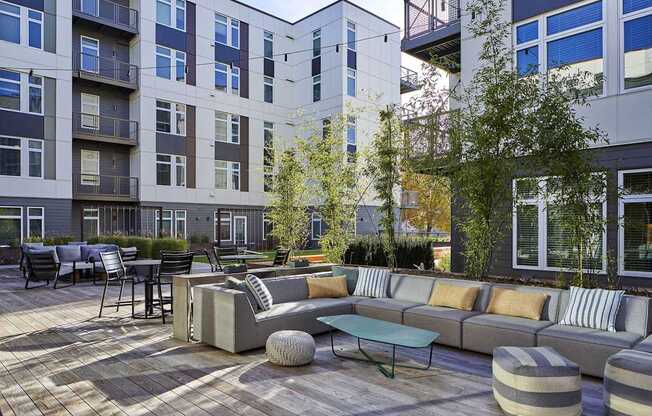 Outdoor Lounge at Postmark Apartments, Shoreline, WA