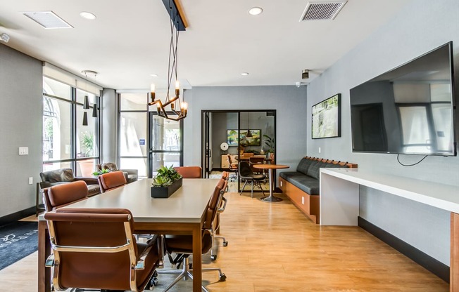 Conference room with TV