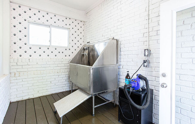 a small room with a sink and a window  at The Oasis on Cascade, Atlanta