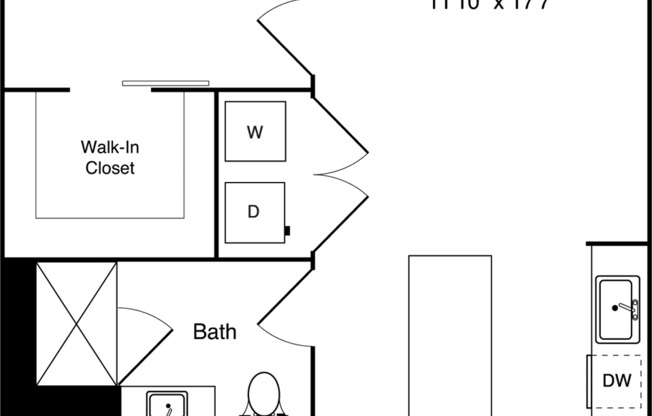 1 bed, 1 bath, 721 sqft, $3,955, Unit 1106