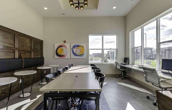Conference room at Echo Park at Perry Crossing Apartments, Indiana, 46168