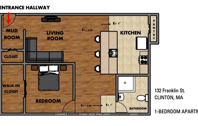 1 bed, 1 bath, $1,595, Unit 132B_102